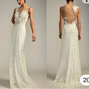 TADASHI SHOJI DIANDRA WEDDING GOWN size 0/2